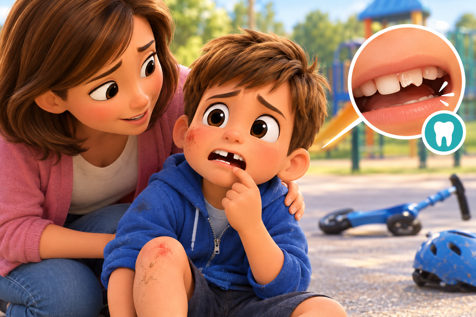 Qué hacer si mi hijo se cae y se rompe un diente
