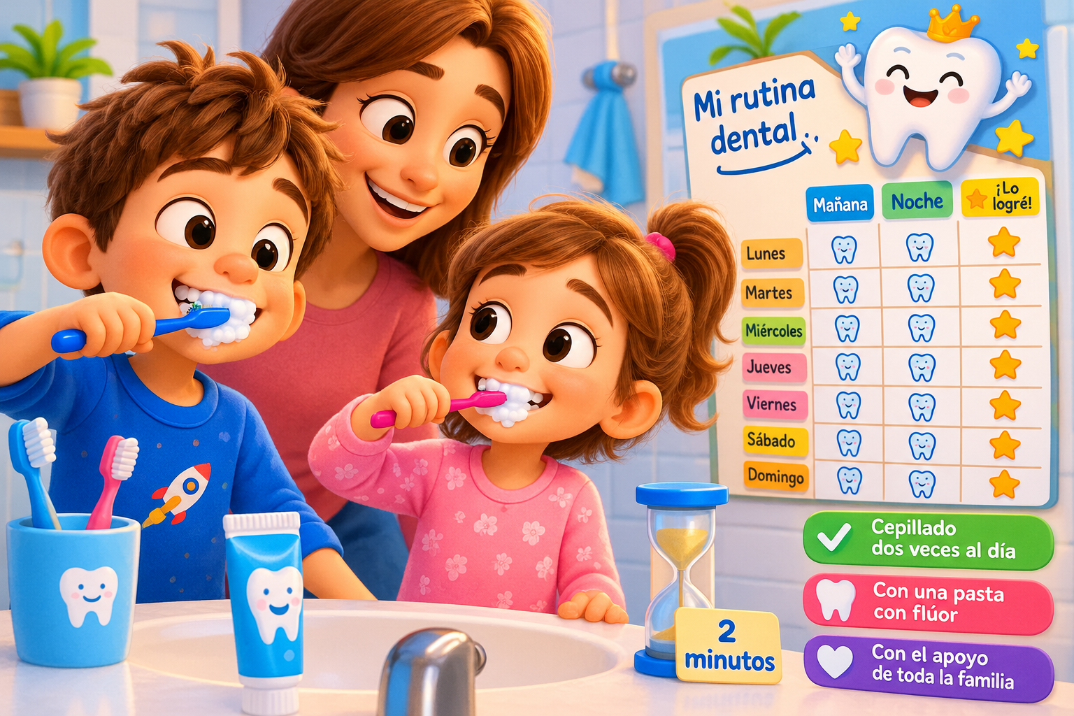 Cómo fomentar la higiene dental infantil mediante juegos, rutinas y recompensas